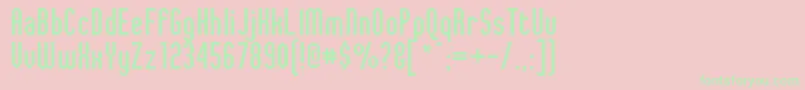 フォントJaggedDreams – ピンクの背景に緑の文字
