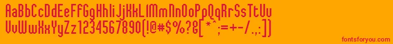 JaggedDreams Font – Red Fonts on Orange Background