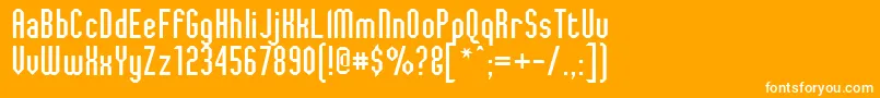 Шрифт JaggedDreams – белые шрифты на оранжевом фоне