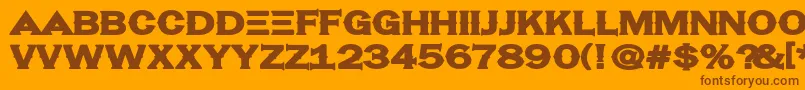 fuente Hassified – Fuentes Marrones Sobre Fondo Naranja