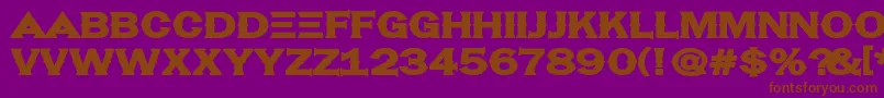 Hassified Font – Brown Fonts on Purple Background