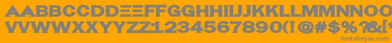 Hassified Font – Gray Fonts on Orange Background