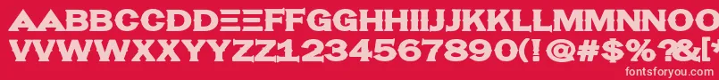Hassified Font – Pink Fonts on Red Background