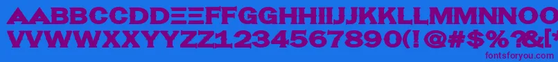 Hassified Font – Purple Fonts on Blue Background