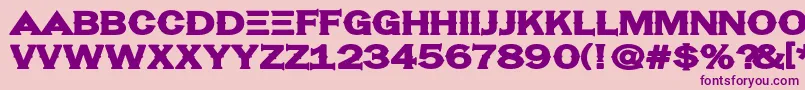 Hassified Font – Purple Fonts on Pink Background