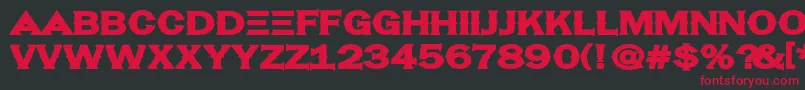 Hassified Font – Red Fonts on Black Background