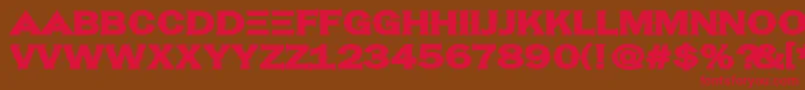 Hassified Font – Red Fonts on Brown Background