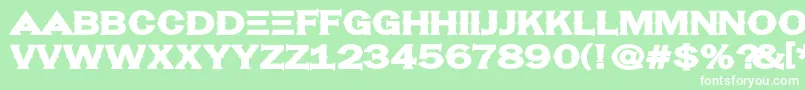 Шрифт Hassified – белые шрифты на зелёном фоне