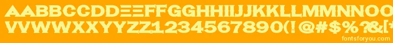 Шрифт Hassified – жёлтые шрифты на оранжевом фоне