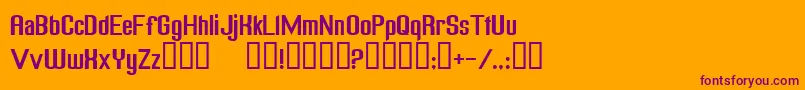 Fonte Freagn – fontes roxas em um fundo laranja