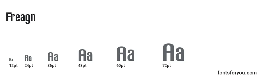 Freagn Font Sizes