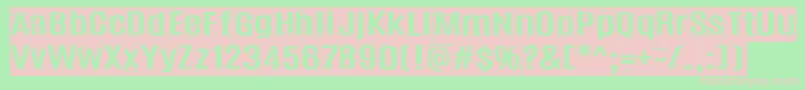 Trashbox Font – Pink Fonts on Green Background