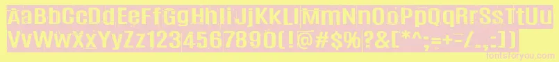 Trashbox Font – Pink Fonts on Yellow Background