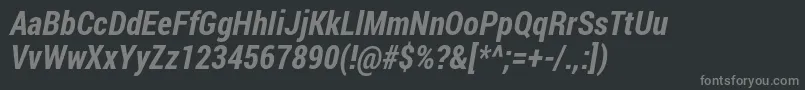 Шрифт Robotocondensed Bolditalic – серые шрифты на чёрном фоне