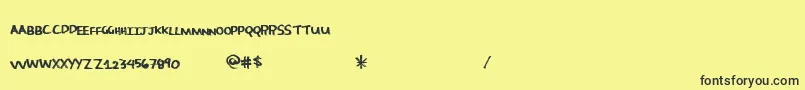 Morecandy Font – Black Fonts on Yellow Background
