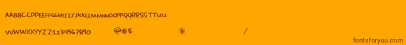 Morecandy Font – Brown Fonts on Orange Background