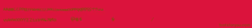 Morecandy Font – Brown Fonts on Red Background