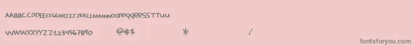 Morecandy Font – Gray Fonts on Pink Background