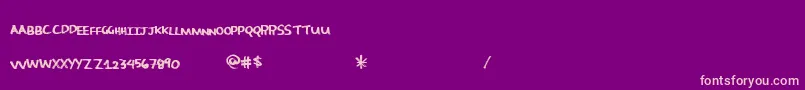 Morecandy Font – Pink Fonts on Purple Background