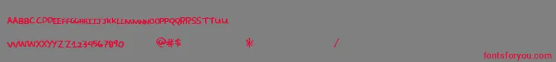 Morecandy Font – Red Fonts on Gray Background
