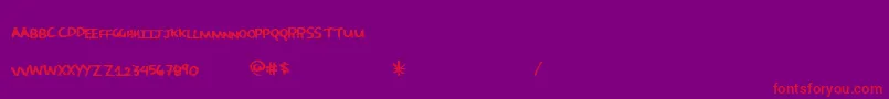 Morecandy Font – Red Fonts on Purple Background