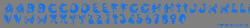 Шрифт Wingwalker – синие шрифты на сером фоне