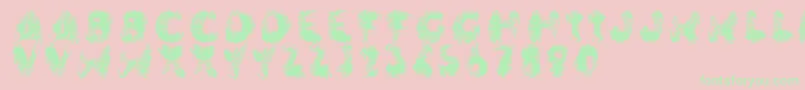 Wingwalker Font – Green Fonts on Pink Background