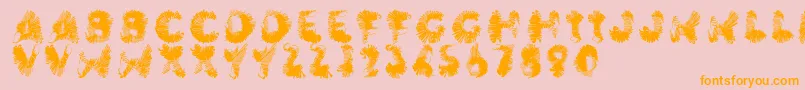 Wingwalker Font – Orange Fonts on Pink Background