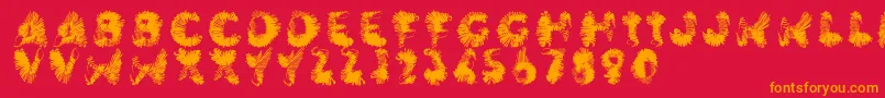 Wingwalker Font – Orange Fonts on Red Background