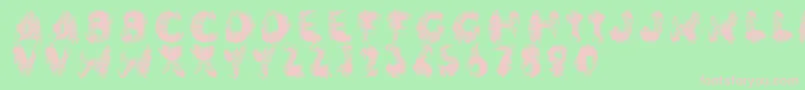 Weitere Informationen zur Wingwalker-Schriftart Wingwalker-Schriftart – Rosa Schriften auf grünem Hintergrund