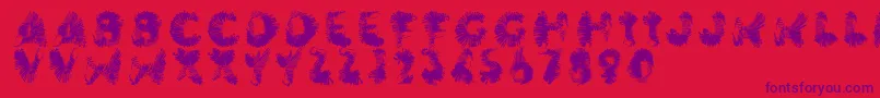 Wingwalker Font – Purple Fonts on Red Background