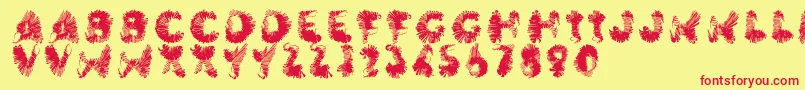 Wingwalker Font – Red Fonts on Yellow Background
