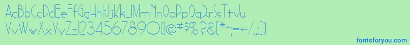 Шрифт SadelleRegular – синие шрифты на зелёном фоне