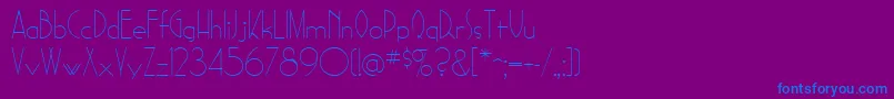 Czcionka SadelleRegular – niebieskie czcionki na fioletowym tle
