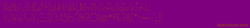 SadelleRegular-Schriftart – Braune Schriften auf violettem Hintergrund