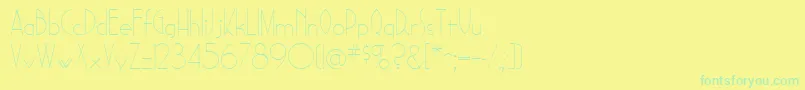 Czcionka SadelleRegular – zielone czcionki na żółtym tle