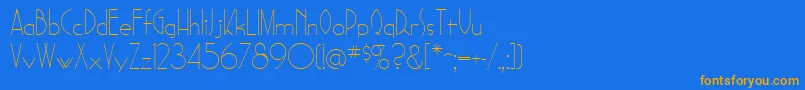 SadelleRegular Font – Orange Fonts on Blue Background