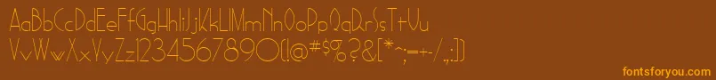 SadelleRegular Font – Orange Fonts on Brown Background