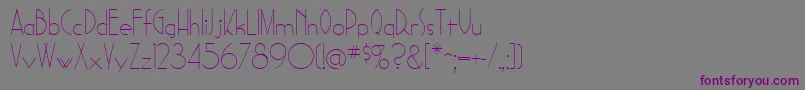 SadelleRegular Font – Purple Fonts on Gray Background