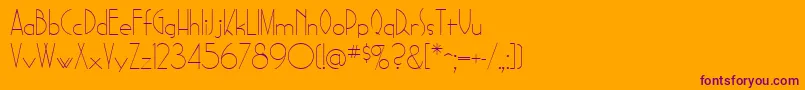 SadelleRegular Font – Purple Fonts on Orange Background