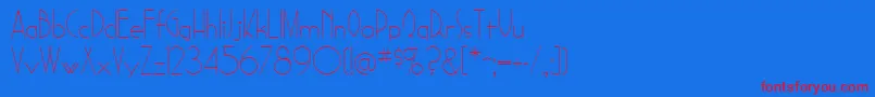 SadelleRegular Font – Red Fonts on Blue Background