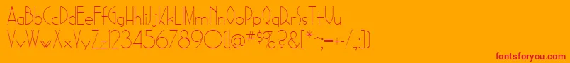 SadelleRegular Font – Red Fonts on Orange Background