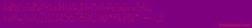 SadelleRegular Font – Red Fonts on Purple Background