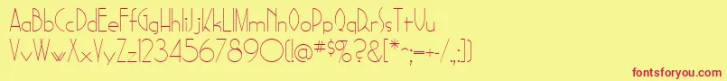 SadelleRegular Font – Red Fonts on Yellow Background