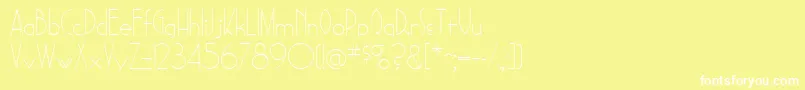 SadelleRegular-Schriftart – Weiße Schriften auf gelbem Hintergrund