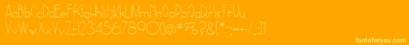 Police SadelleRegular – polices jaunes sur fond orange