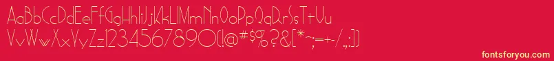 SadelleRegular Font – Yellow Fonts on Red Background