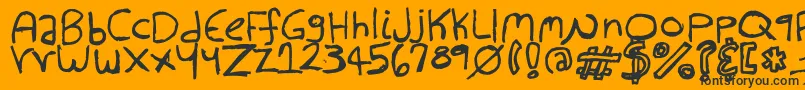 HollowHills Font – Black Fonts on Orange Background