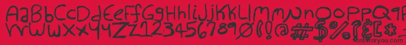 HollowHills Font – Black Fonts on Red Background