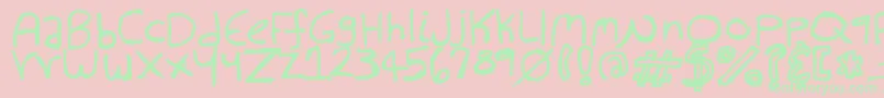 HollowHills Font – Green Fonts on Pink Background